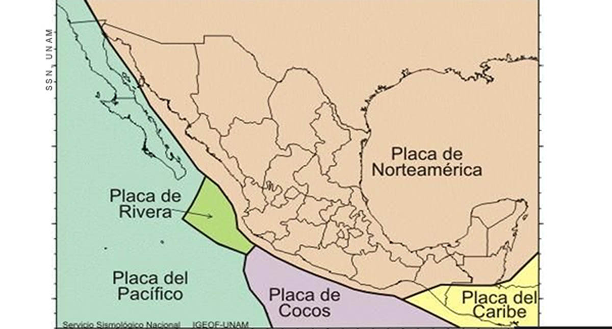 Se estabiliza sismicidad en Morelos a un año del temblor de 7.1 - mexico-placas-tectonicas