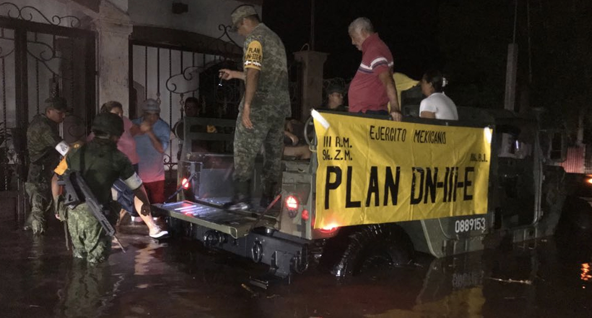 Activan Plan DN-III-E en Sinaloa por lluvias