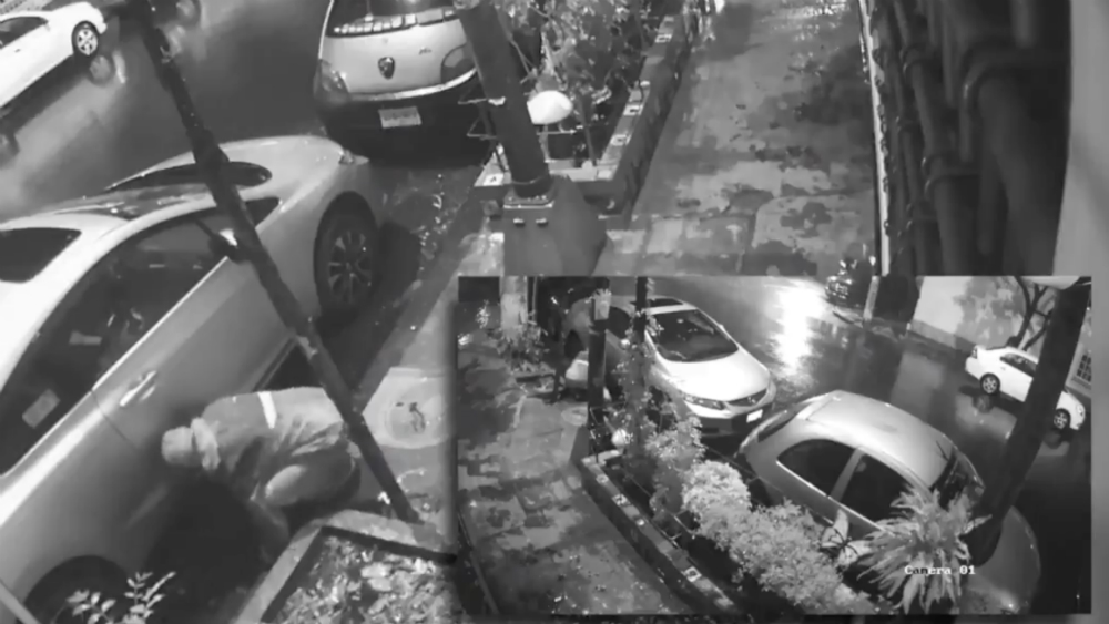 #Video Ni la lluvia impide a delincuentes robar llantas en la Benito Juárez