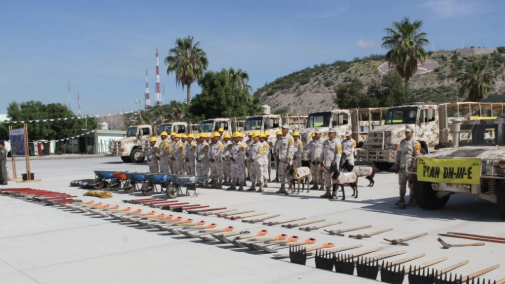 Sedena aplica Plan DN-III-E en Baja California Sur