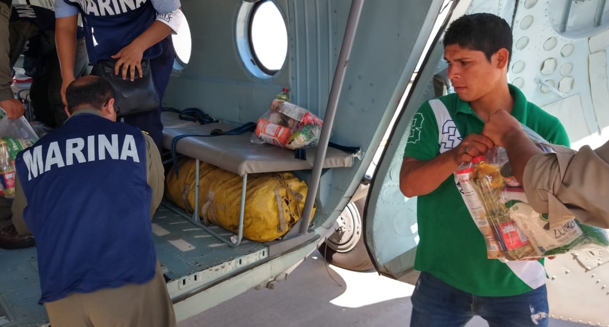 Semar envía víveres a damnificados por lluvias en Sinaloa