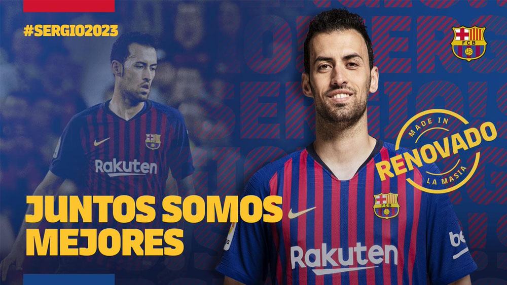 Busquets renueva con el Barcelona hasta 2023