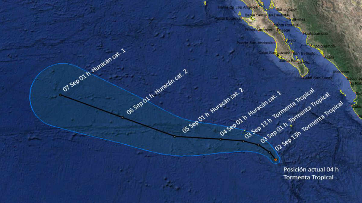 Se forma la tormenta tropical Olivia en el Pacífico