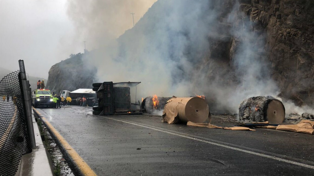 Se incendia tráiler tras choque en Coahuila - traileres-matehuala-saltillo-coahuila-2