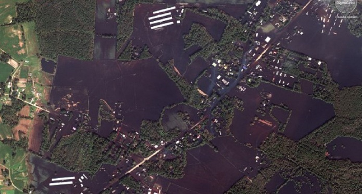 Imágenes satelitales muestran daños de Florence en Carolina del Norte - wallace-despues