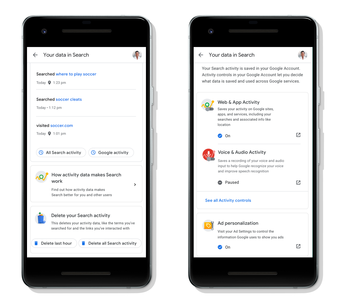 Google ahora permite borrar historial de manera más sencilla