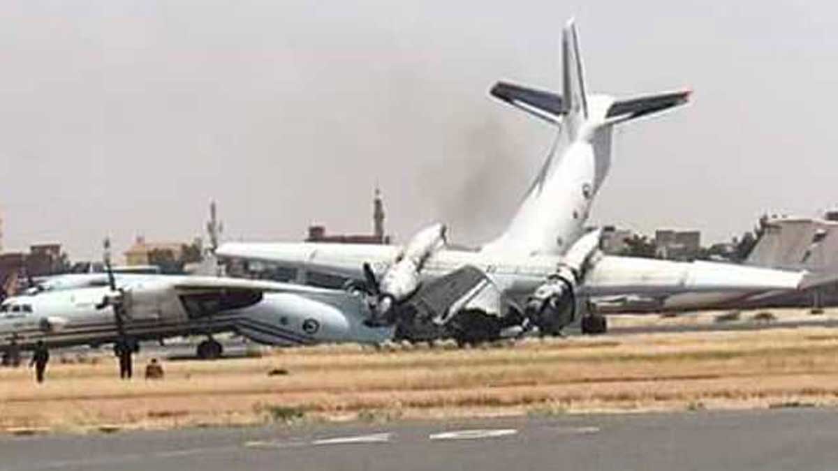 #Video Chocan dos aviones militares en aeropuerto de Sudán