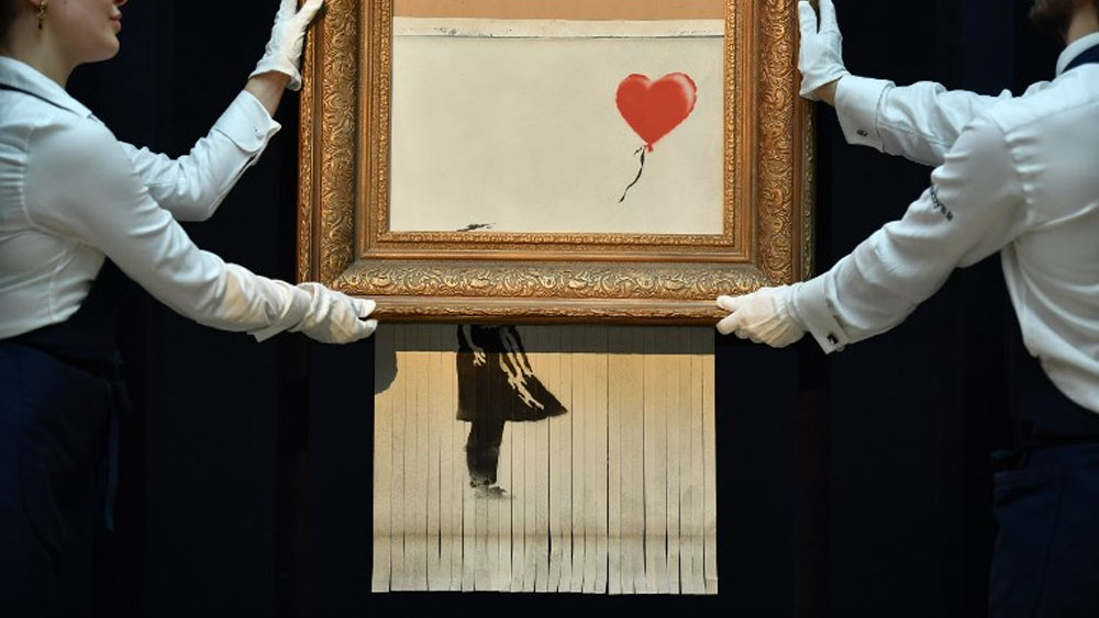 Banksy quería destrozar completamente su obra pero el sistema falló