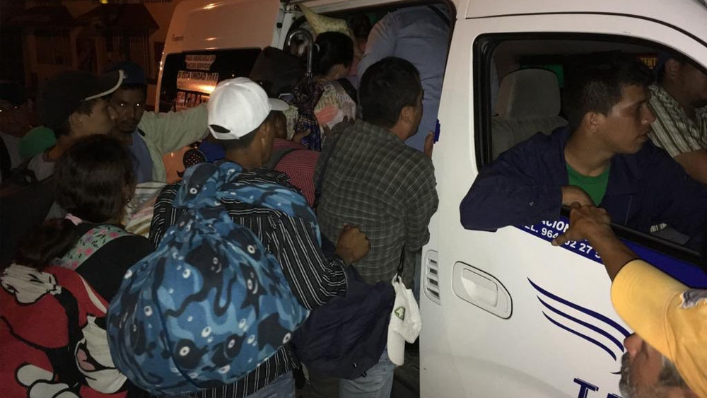 Caravana migrante irá de Huixtla a Mapastepec
