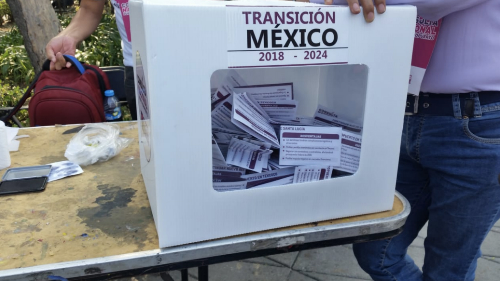 Vocero de AMLO reconoce fallas técnicas en consulta sobre nuevo aeropuerto