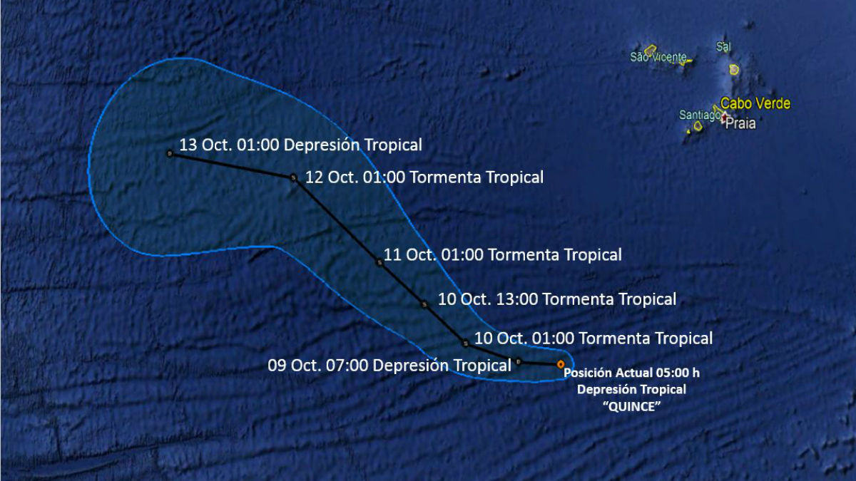 Se forma la depresión tropical 15 en el Atlántico