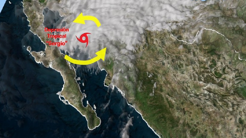 Sergio dejó daños menores en Baja California Sur - depresion-tropical-sergio