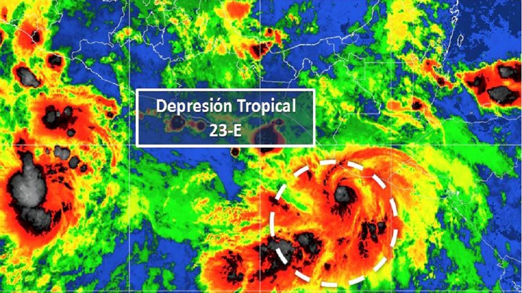 Se forma la depresión tropical 23-E en Chiapas