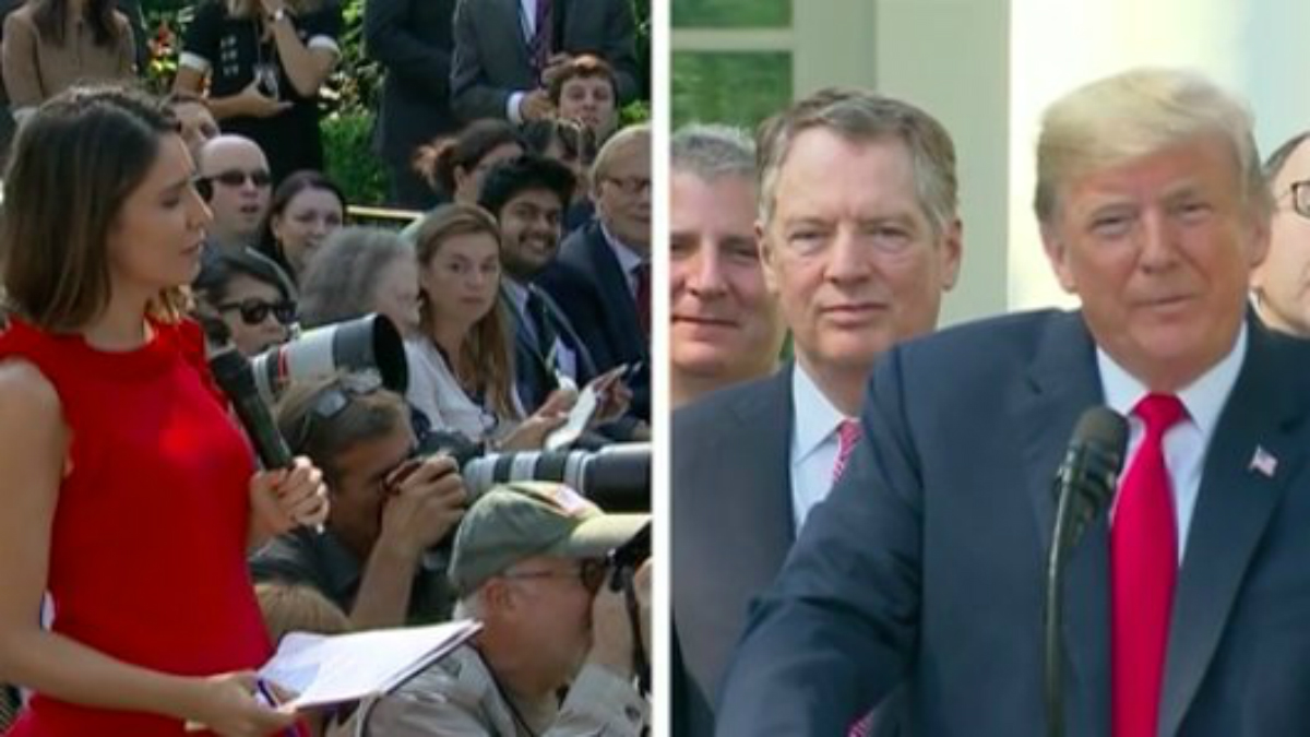 Donald Trump insultó a periodista en conferencia de prensa