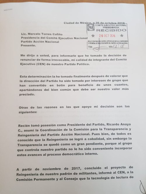 Ernesto Ruffo renuncia al CEN del PAN - ernesto-ruffo-renuncia-pan