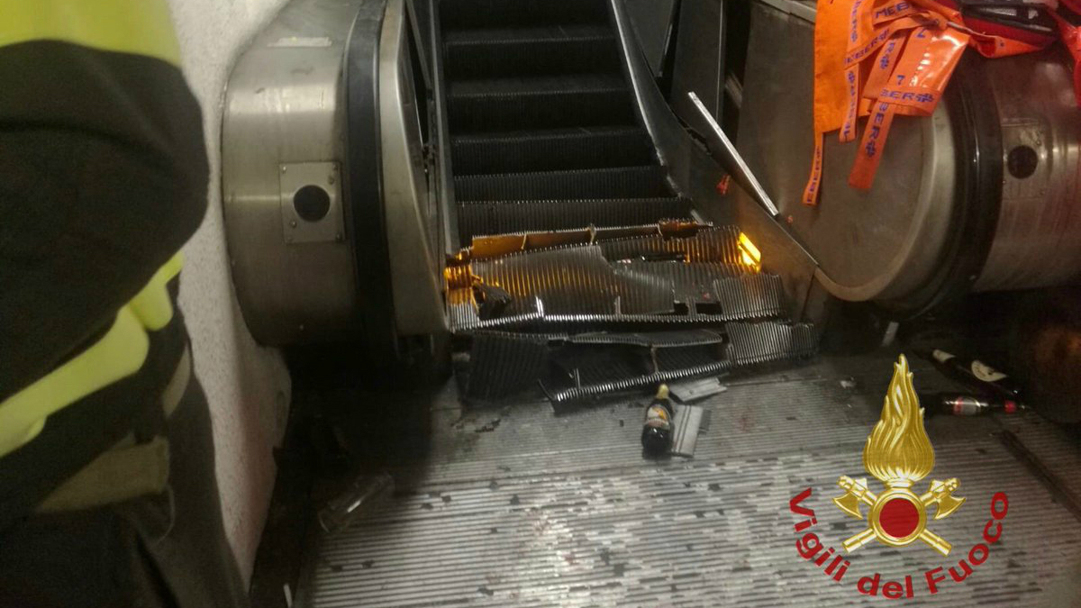 Varios heridos por fallo de escalera eléctrica en Roma