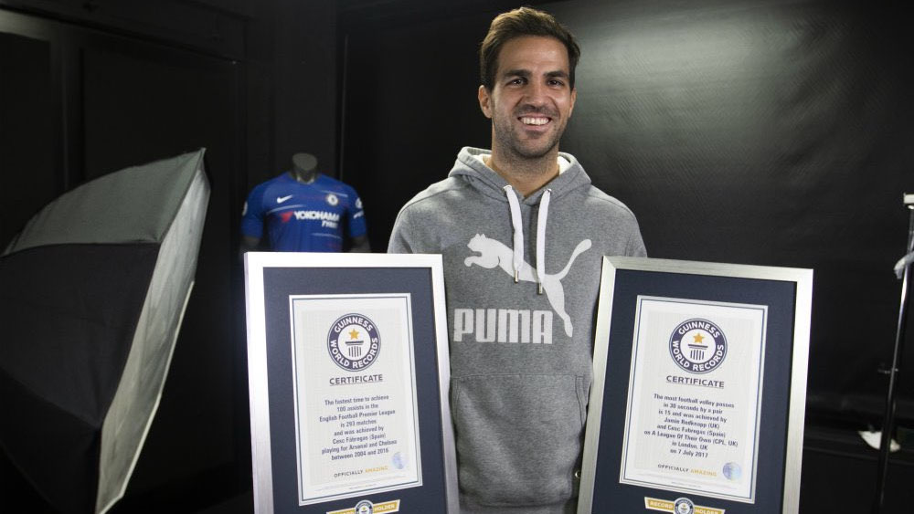 Cesc Fábregas logra Récord Guinness por sus asistencias en la Premier