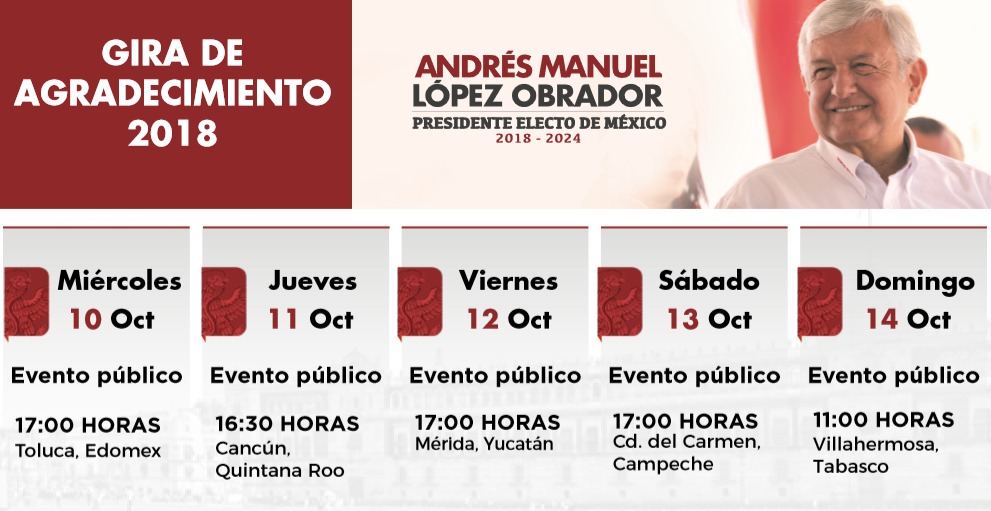 López Obrador se reunirá con gobernador de Yucatán - gira-amlo