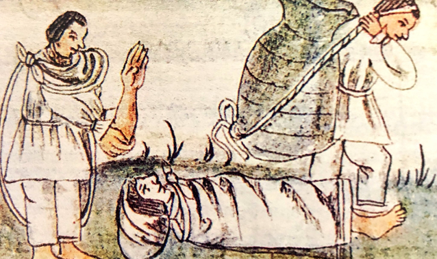 Curanderos, magos y hechiceros entre los mexicas - hechicero-brazo-cercenado-codice-florentino