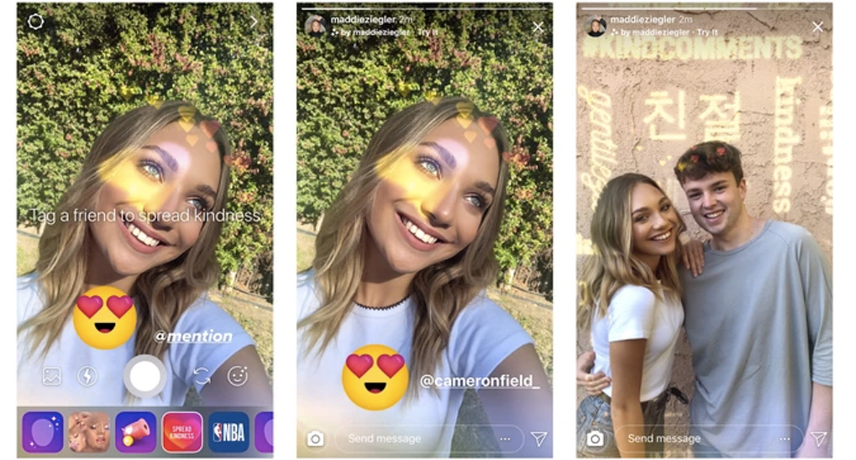 Instagram usará filtros automáticos para evitar el bullying - kindness-camera
