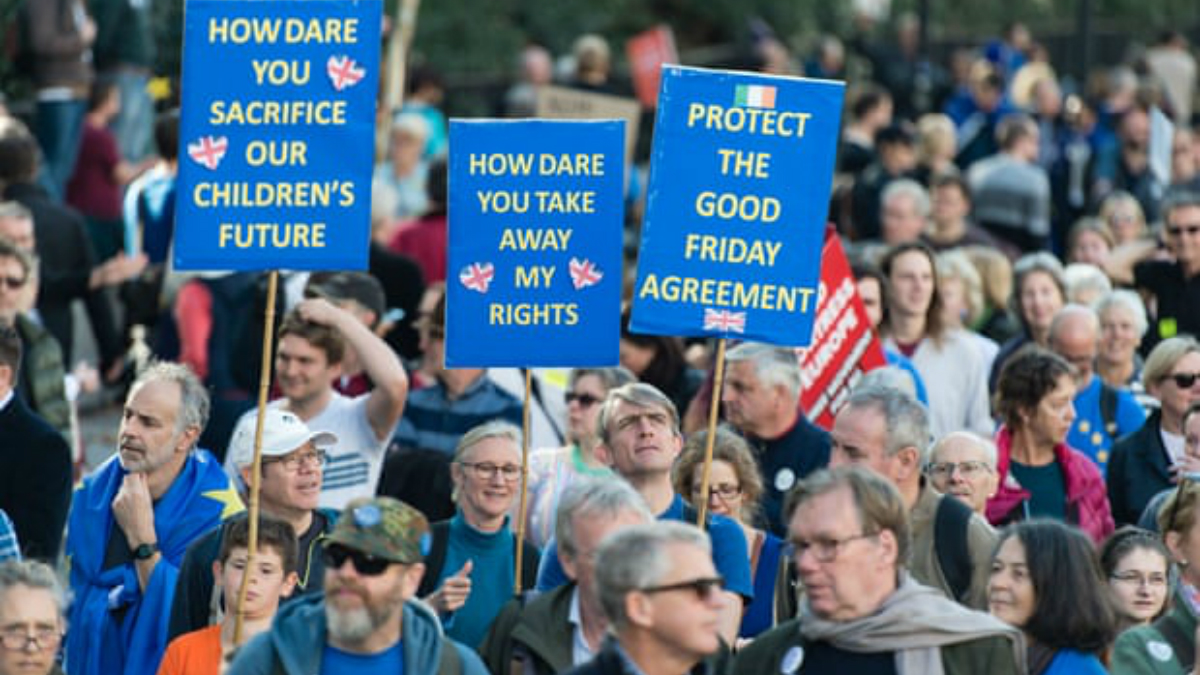 Renuncia ministro de Reino Unido por desacuerdo con Brexit - marcha-brexit-londres