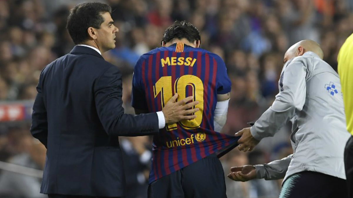 #Video Messi se fractura el brazo derecho y estará de baja tres semanas