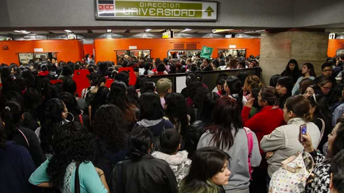Usuario rompe vidrio de vagón y suspende el servicio del Metro