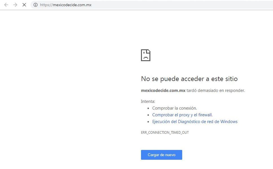 Se caen página y app sobre la consulta del NAIM - mexico-decida