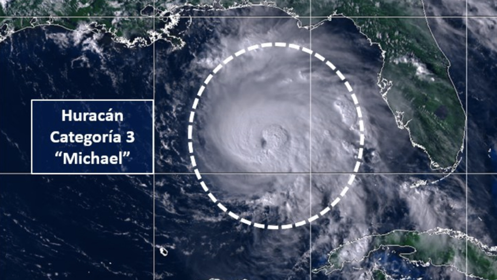 Huracán Michael alcanza categoría 3 en su ruta a Florida