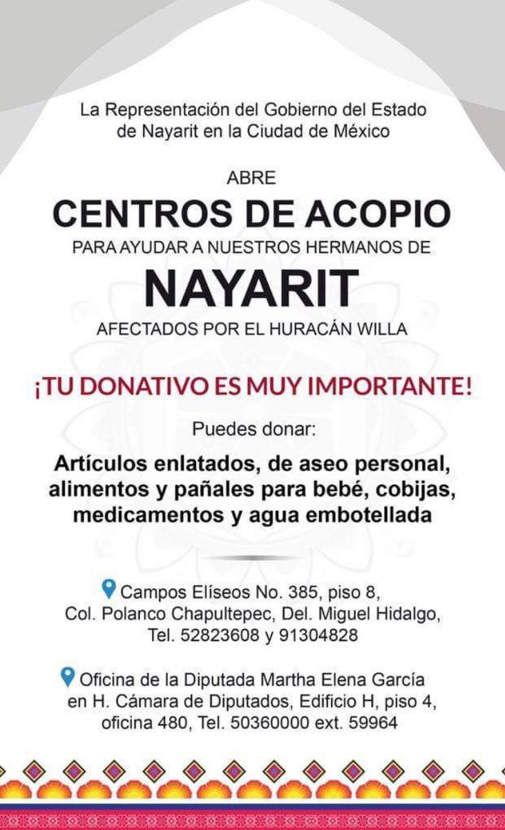 ¿Cómo ayudar a los damnificados de Nayarit en la Ciudad de México? - nayarit-acopio-1