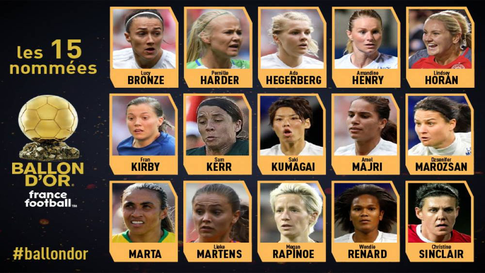 Las candidatas al Balón de Oro femenino