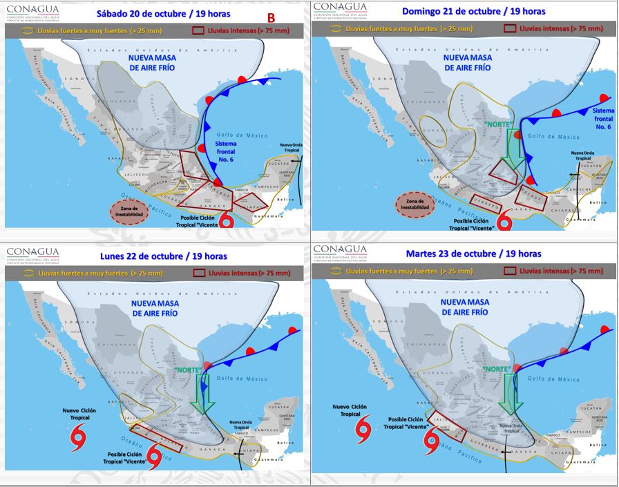 Tormentas fuertes afectarán 25 estados del país - pronostico-del-tiempo-sabado-20