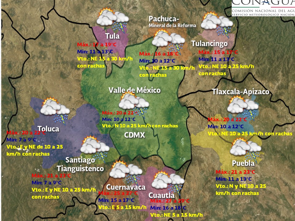 Frente frío 7 provocará tormentas en el sureste del país - pronostico-domingo-28-3