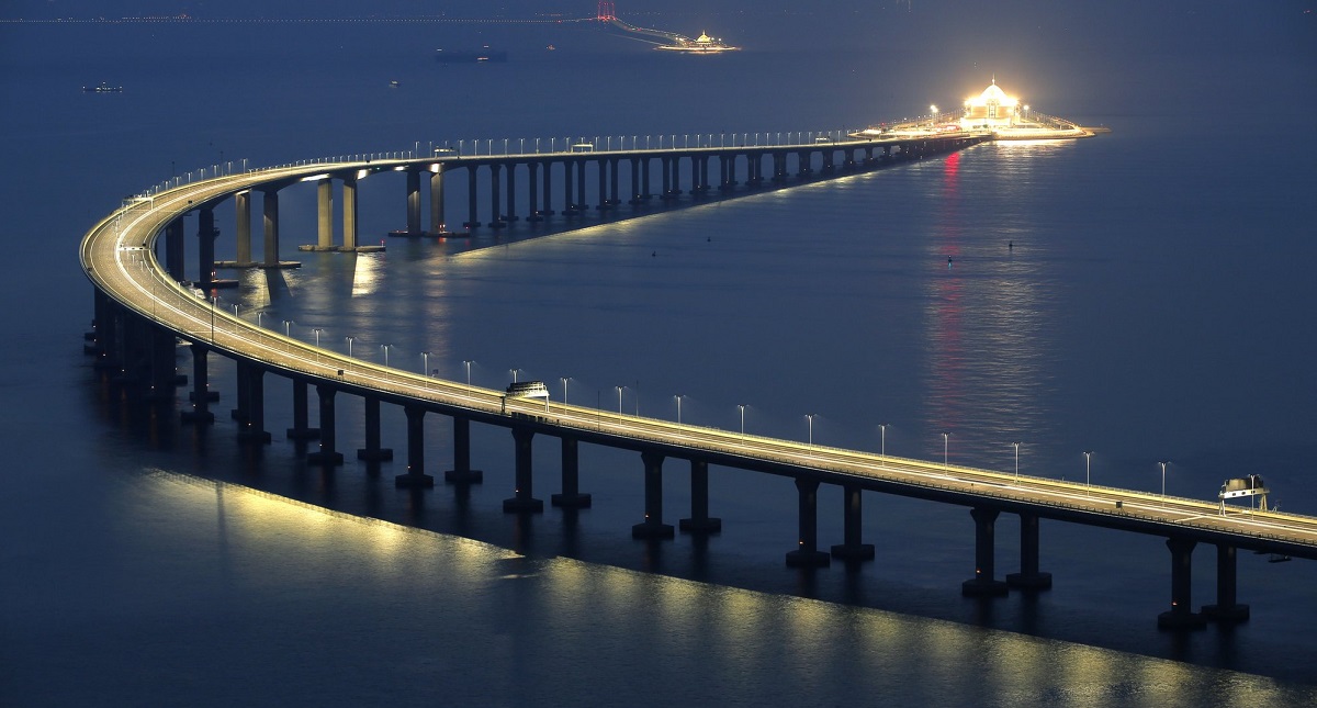 Inauguran el puente más largo del mundo en China - puente-hong-kong-zhuhai-macao-en-china
