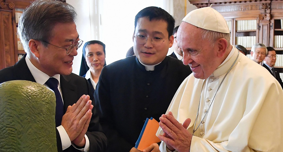 Papa Francisco podría aceptar invitación a Corea del Norte - reunion-papa-francisco-con-moon-jae-in