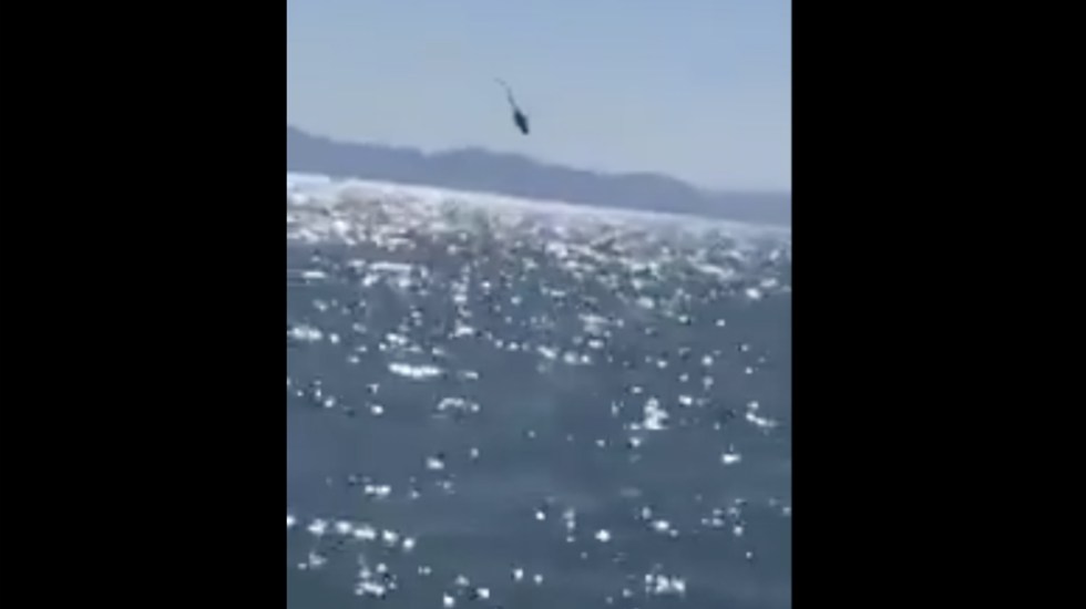 Cae helicóptero de la Marina en el Golfo de California