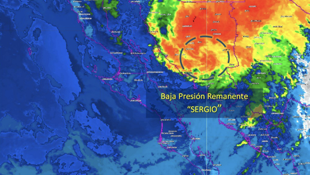 Sergio se degrada a Baja Presión Remanente