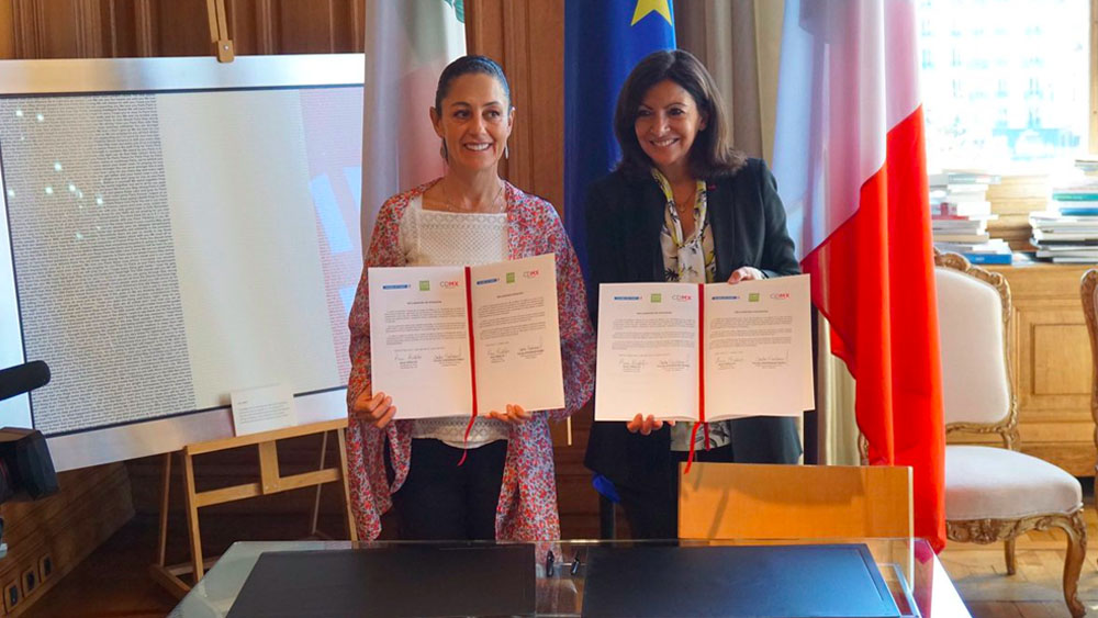 Sheinbaum firma acuerdo con alcaldesa de París
