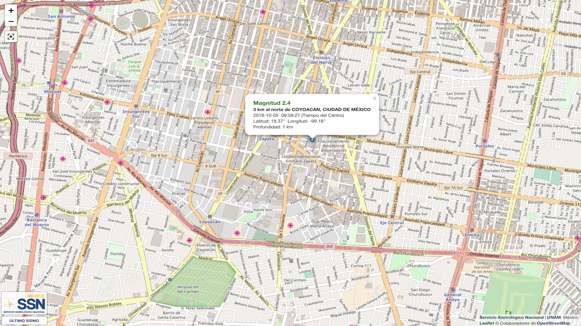 Saldo blanco tras sismo magnitud 2.4