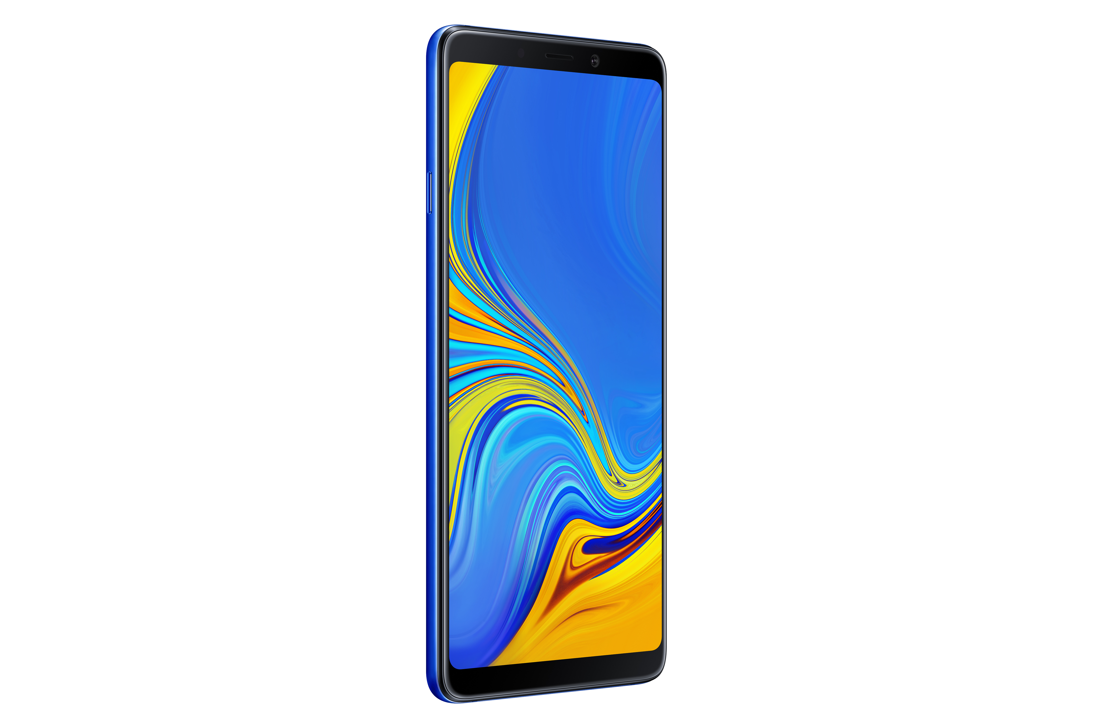 Samsung Galaxy A9 con cuádruple cámara trasera llega a México - sm-a920f-004-l-perspective-lemonade-blue
