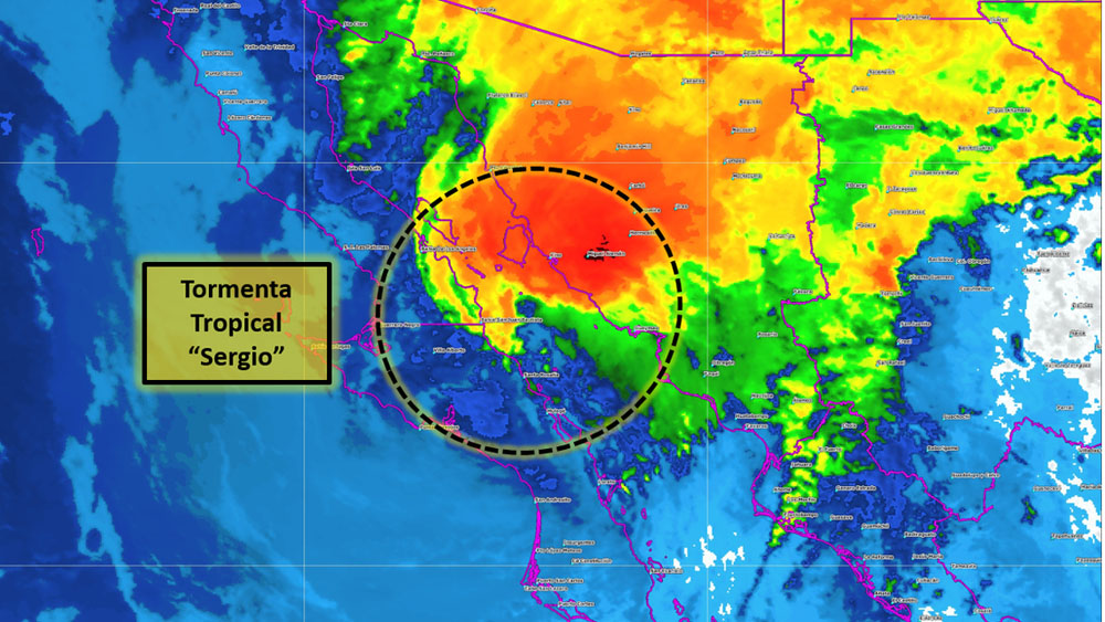 Suspenden clases en cuatro estados por tormenta tropical Sergio