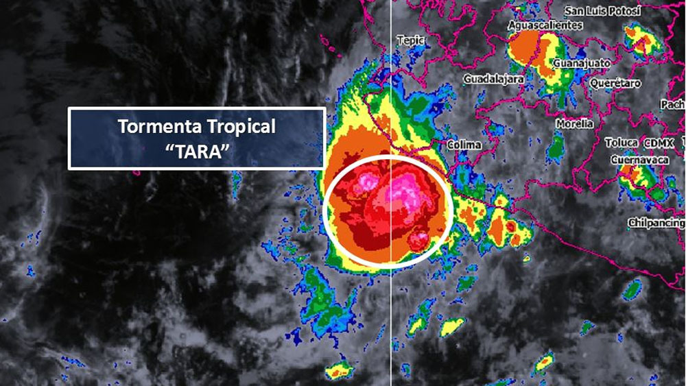 Se forma tormenta tropical Tara frente a costas de Colima y Michoacán