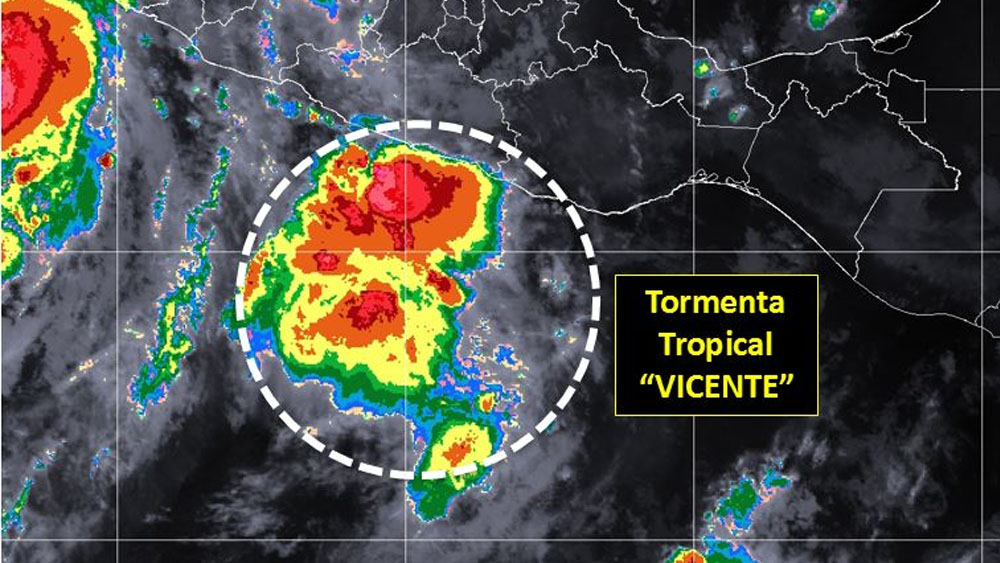 Tormenta tropical Vicente se localiza al sur de Acapulco