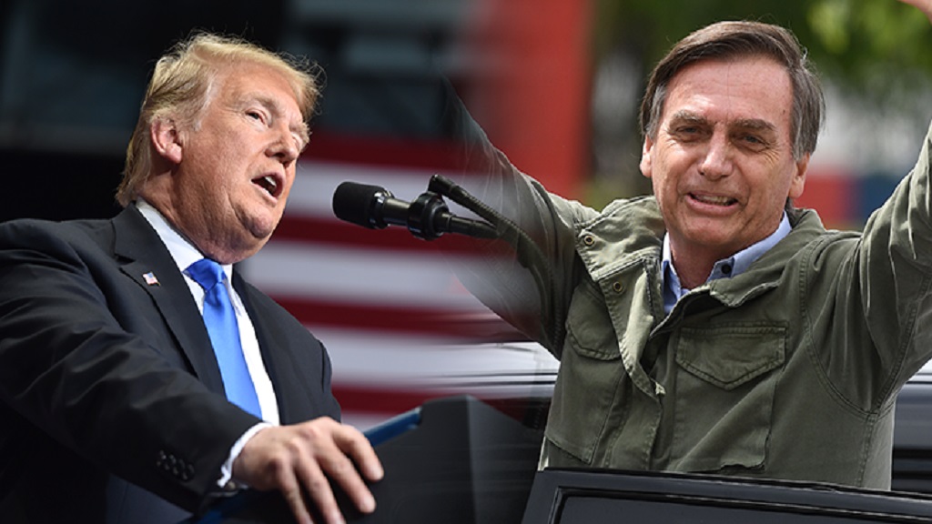 Trump adelanta colaboración comercial y militar con Bolsonaro