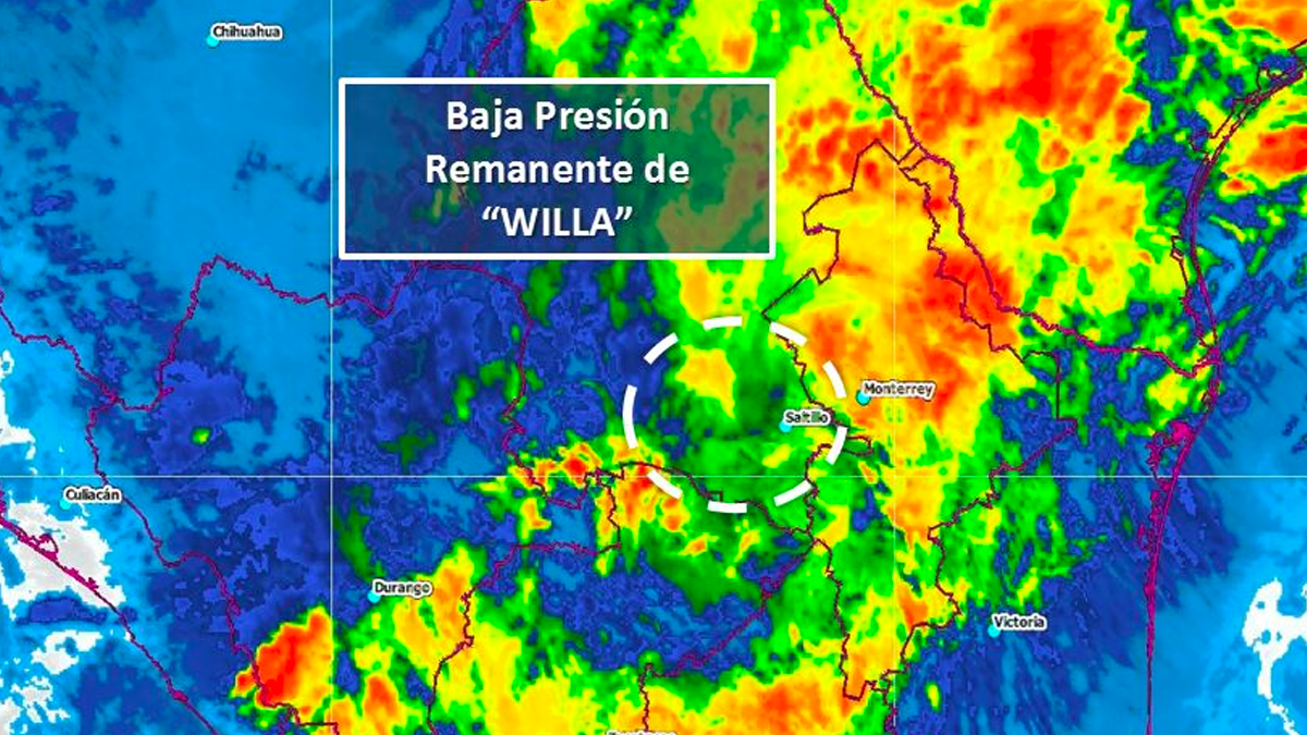 Willa se degrada a baja presión remanente