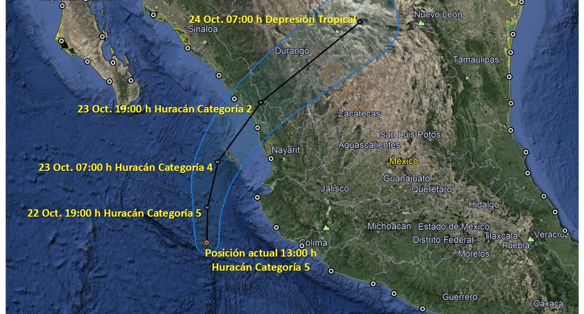 Inician evacuaciones por arribo de huracán Willa Inician evacuaciones por arribo de huracán Willa