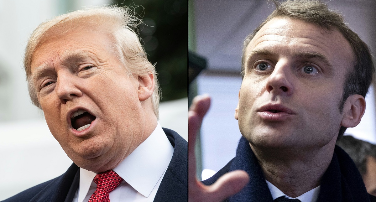 Trump ridiculiza a Macron por baja popularidad