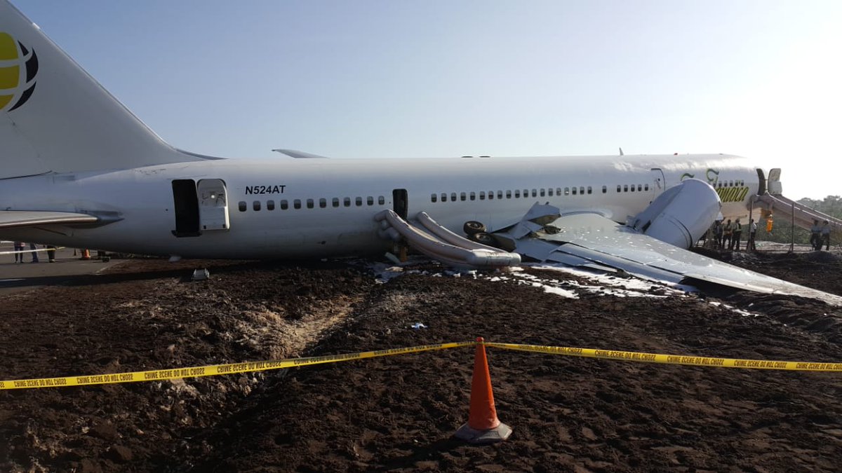 Aterrizaje forzoso en aeropuerto de Guyana deja seis heridos - accidente-guyana-2