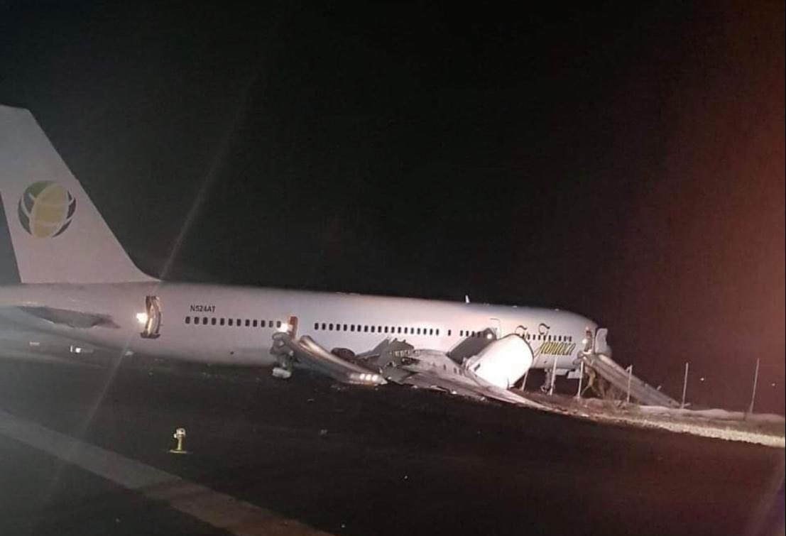 Aterrizaje forzoso en aeropuerto de Guyana deja seis heridos - accidente-guyana