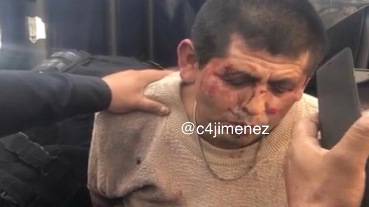 Pistola con la que fue baleado el líder del sindicato de bomberos